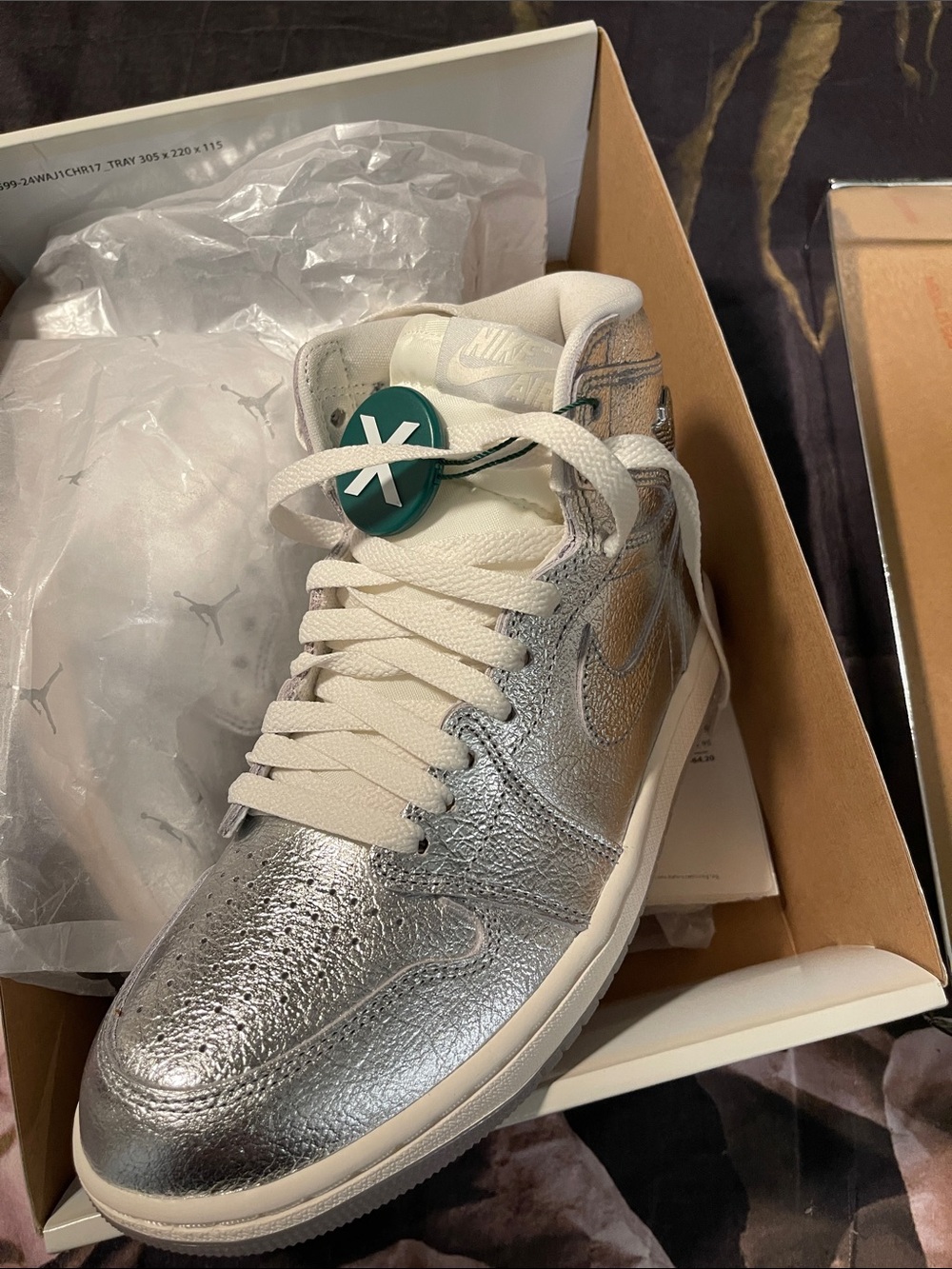 Nike Silver and White